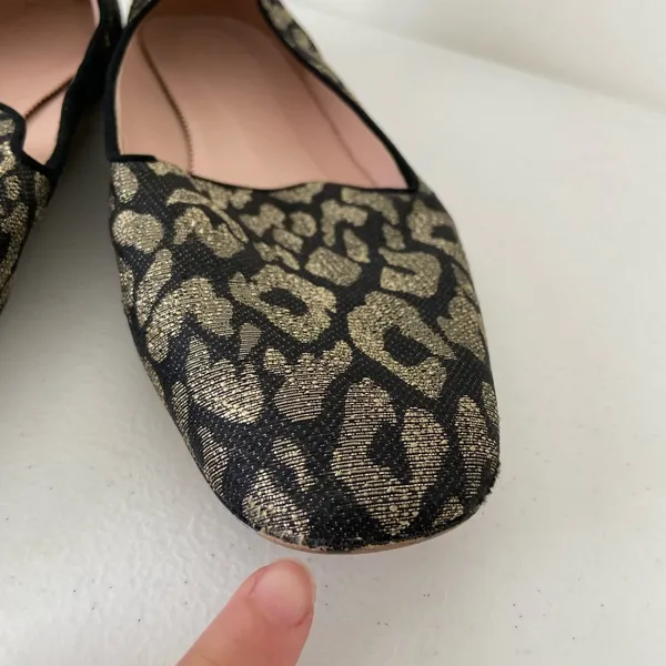 J. Crew women’s metallic leopard smoking slippers‎ loafers shoes size 10 - Image 7