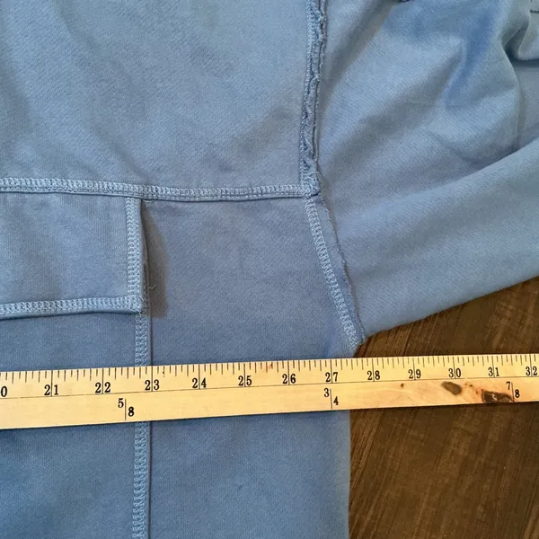 Pilcro Anthropologie Cotton Micro Fleece Button Utility Jacket Blue Large L New - Image 7