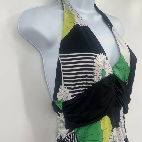 Vtg Y2K Forever Halter Top Sz L Indie Sleaze Club Festival 70s Disco Babydoll - Image 5