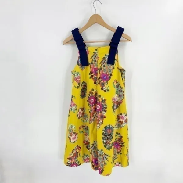 Anthropologie Maeve Yellow Floral Sleeveless Sunniva A-Line Dress •XS - Image 4