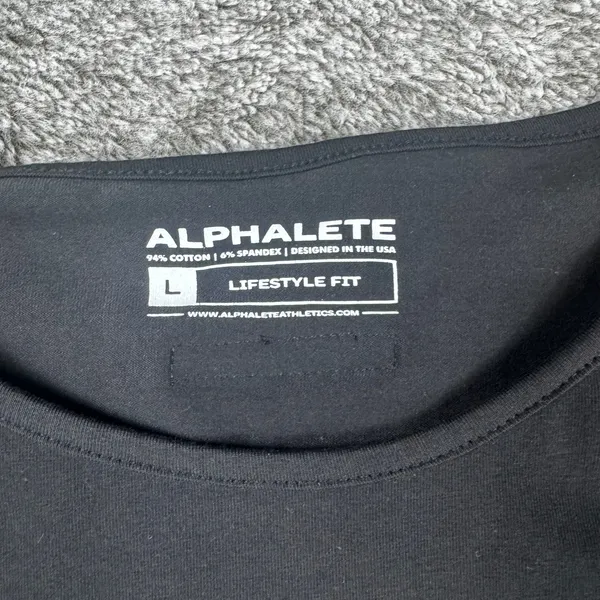 Alphalete Lifestyle Fit Long Sleeve Women's Large Black - Image 2