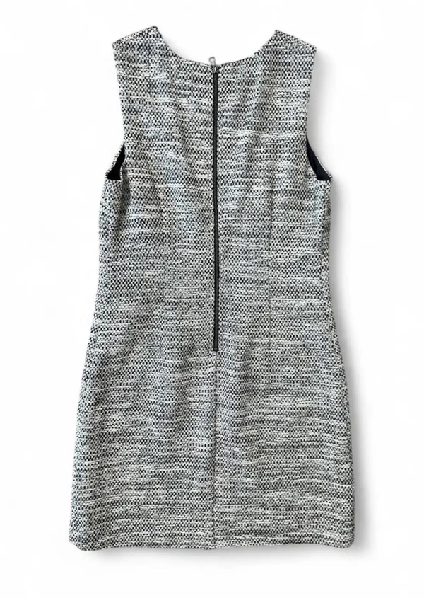 Theory Cortney Deleo Tweed Crew Neck Shift Dress - Image 2