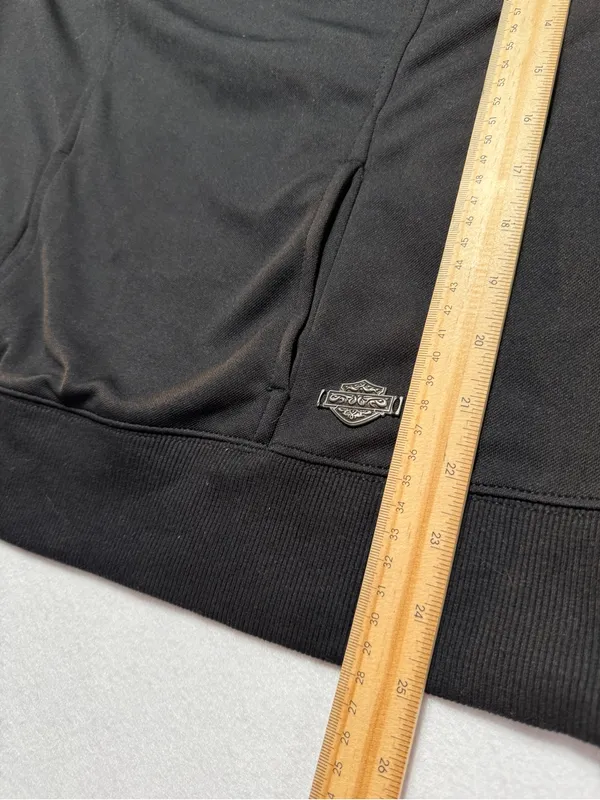 Harley-Davidson H-D Performance Black 1/4 Zip Mock Neck Sweatshirt Women's L - Image 7