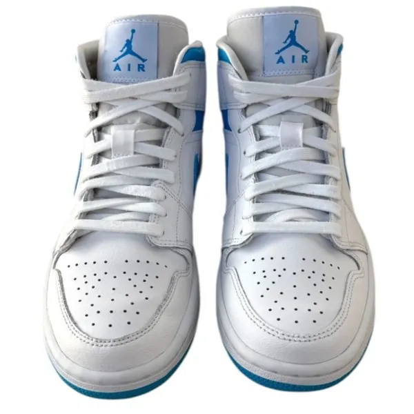 Nike Air Jordan 1 Mid UNC White University Blue Sneakers‎ Womens Size 7.5 - Image 7