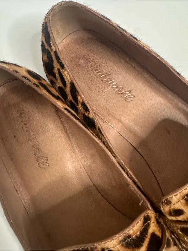 Madewell Alex Loafers Leopard Print Calf Hair Flats Size 8.5 Style AA199 - Image 5