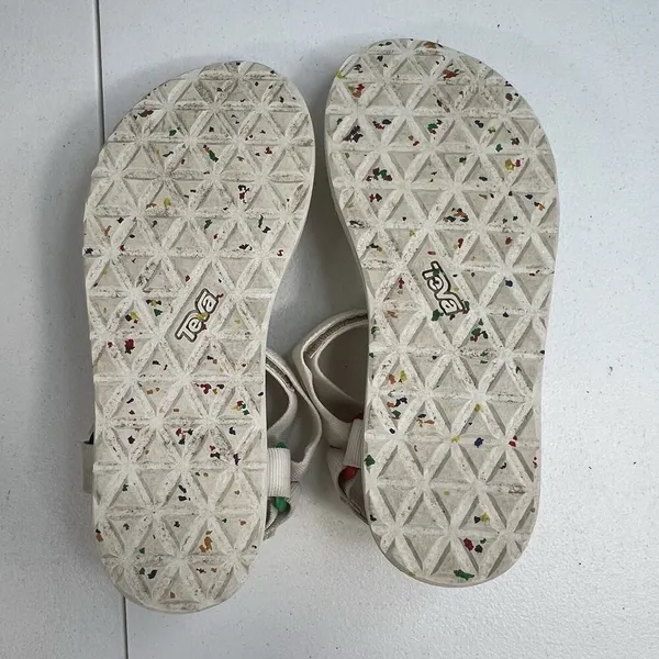 Teva‎ Size 7 Sandals Original Universal Pride White Rainbow 1125890 Adjustable - Image 12