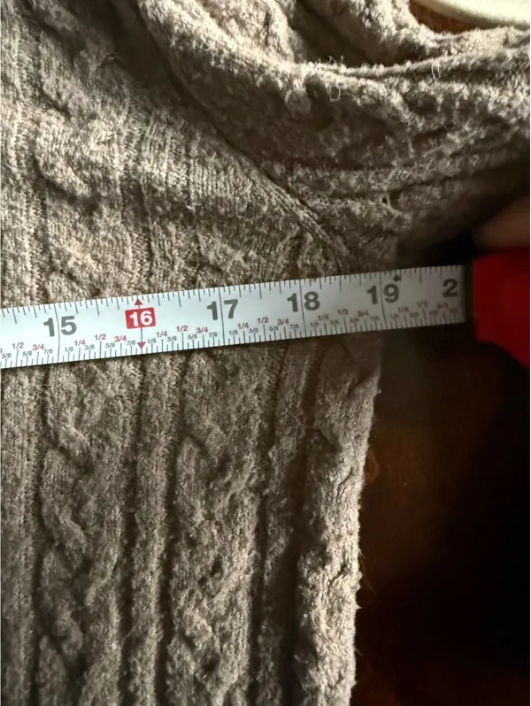 Pink Rose Tan Cable Knit Sweater and Pants Set Medium - Image 7