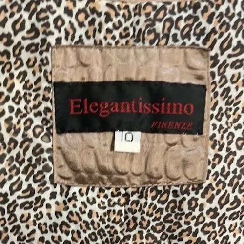 Elegantissimo Firenze Jacket Womens 10 Bronze Excellent Croc Embossed Metallic - Image 4