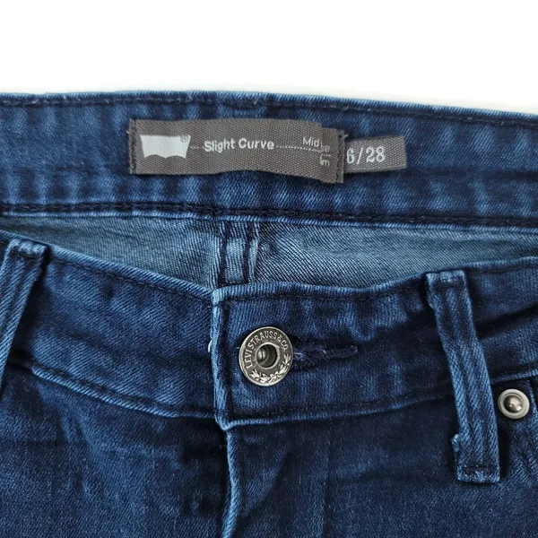 Levis‎ Jeans Womens 6/28 Slight Curve Mid Rise Slim 30x30 Stretch Denim - Image 3