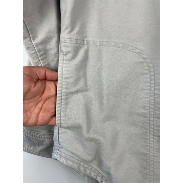 Toad&Co Womens Organic Cotton Button Down Shirt Jacket Shacket Grey Size L - Image 3