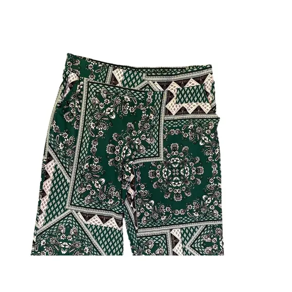 Maurices Pants Womens XL Used Green Black Casual Palazzo - Image 5