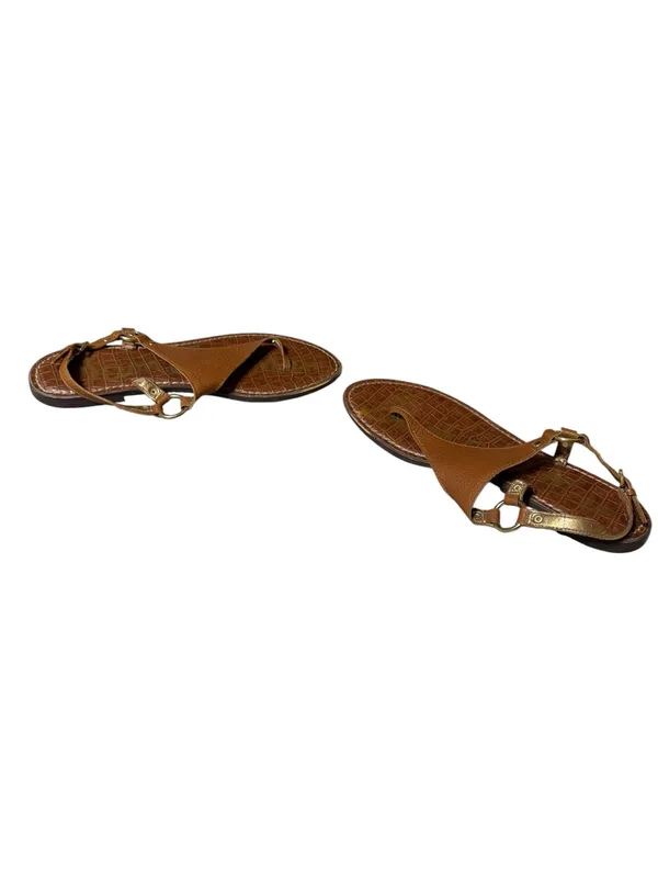 Sam Edelman Greta Brown Leather Thong Slingback Sandals Women's Size 9 - Image 6