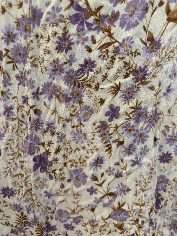 Lush Purple Floral Midi Dress - Image 3