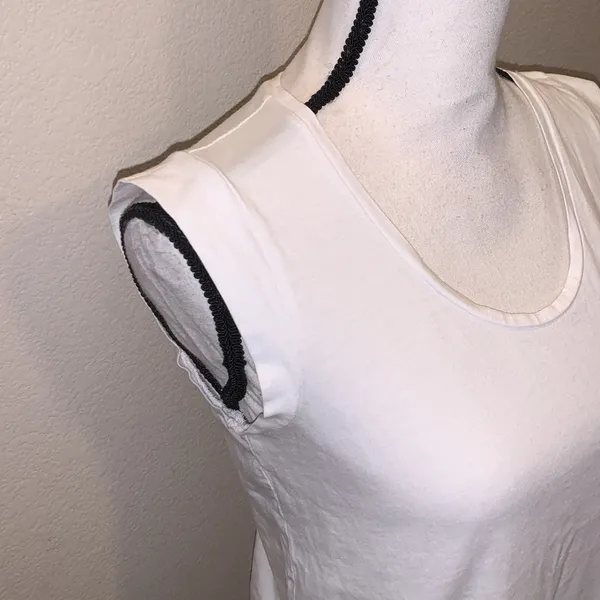 Ann Taylor LOFT white casual short sleeve shirt - Image 4