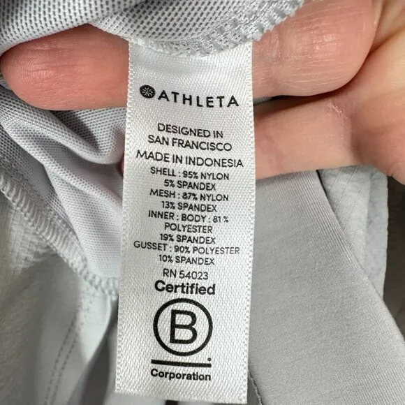 Athleta‎ Size 4 Light Grey Mini Skort Casual Athleisure Travel Errands Comfort - Image 2