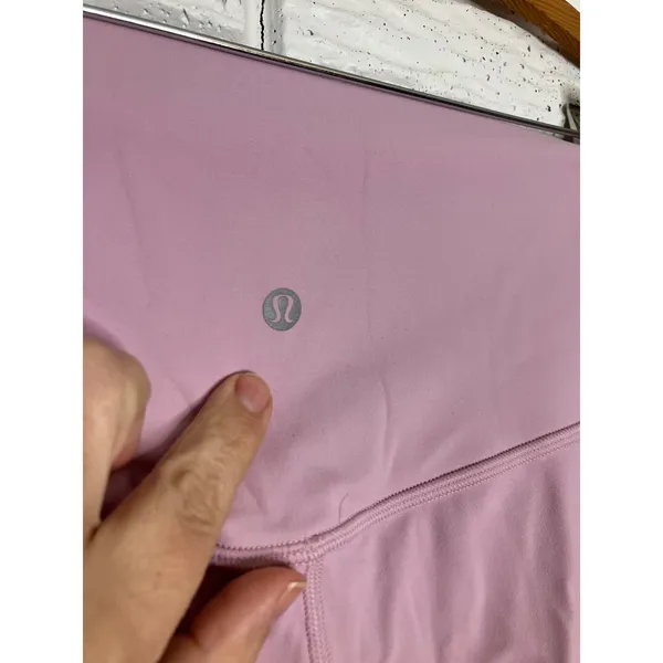 Lululemon double layer align cropped leggings pink purple women's size 14‎ - Image 3