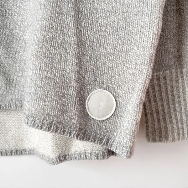 allbirds‎ boiled merino wool pullover sweater in natural grey, size medium - Image 6