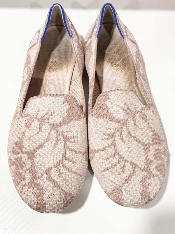 Rothy’s Retired Lily Cream Loafer Fabric Round Toe Ballet Flat Size 8.5 - Image 2