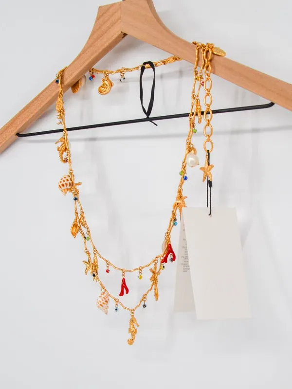 Zara Gold Tone Sea Charm Belt / Body Chain - Image 3
