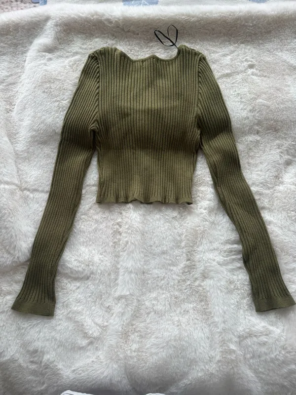 Altar'd State Olive Green Top  - Image 2