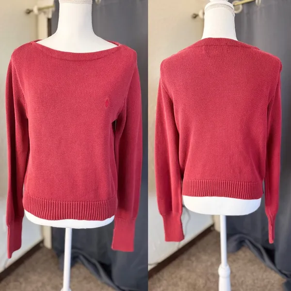 Polo Sport Ralph Lauren Vintage Boat Neck Knit Sweater Womens Large (Runs small) - Image 2