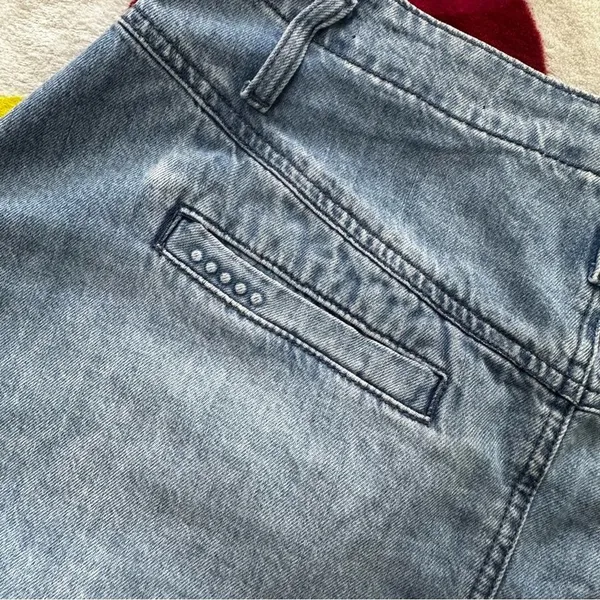 Blank NYC Flared Denim Button Fly Shorts Size 28 - Image 9