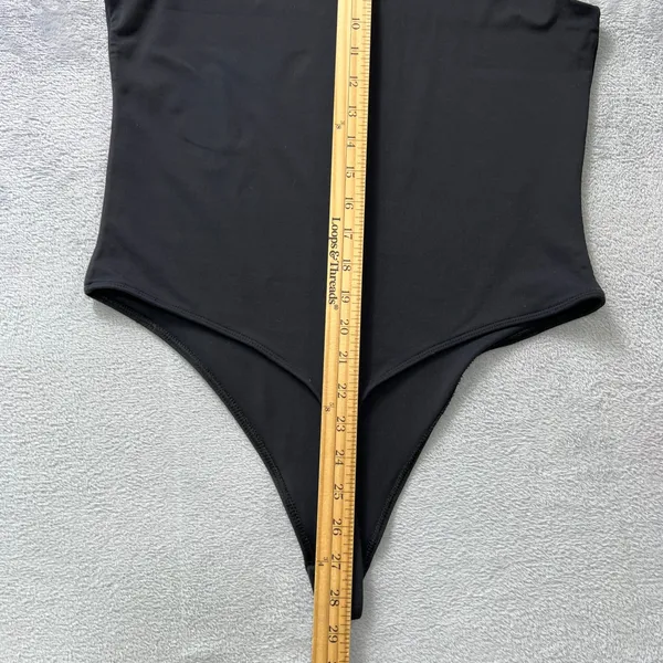 Babaton Black Sleeveless Thong Bodysuit Size S Minimalist Stretch‎ Basic Top - Image 6