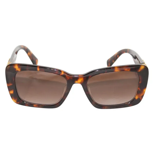 Miu Miu SMU 07Y 53mm Rectangular Sunglasses in Blond Havana - Image 2