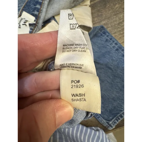 Reformation High Rise Straight Leg Medium Wash Jeans In Shasta Blue Size 30 - Image 8
