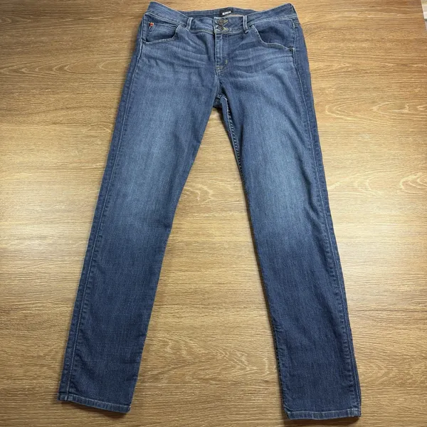 Hudson Collin Flap Skinny Jeans Women's Size 31 Blue Stretch Denim 31" Inseam - Image 2