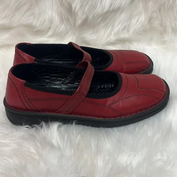 Josef Seibel woman’s‎ red maryjane flats Size 38-7.5/8 BIN 15 - Image 5