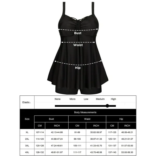 Rivelino Plus Size Swimsuits Two Piece Tankini Bathing Suits Tummy Control - Image 11