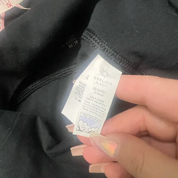 Aerie black offline OG original high rise cotton legging - Image 9