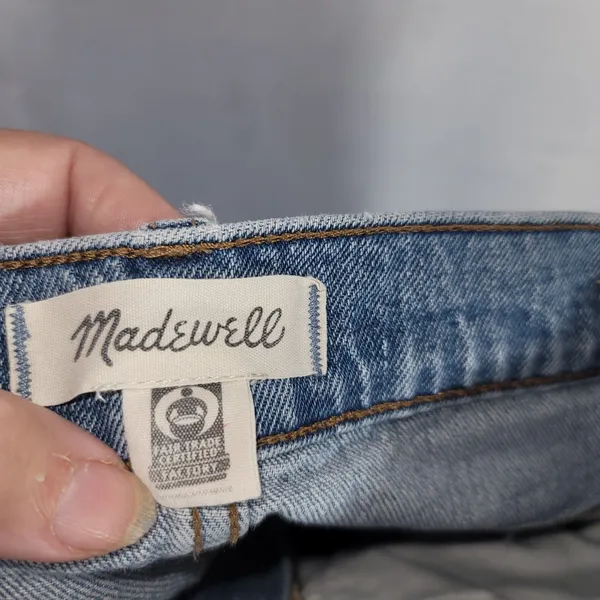 Madewell The Perfect Vintage Jean Raw Hem Edition Blue MidRise Women's Size 23 - Image 2