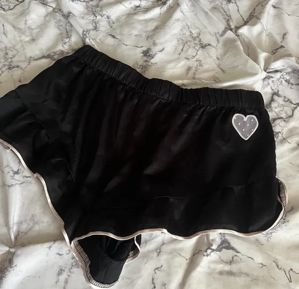 Victoria’s Secret black silky satin sleep / lounge shorts - Image 4