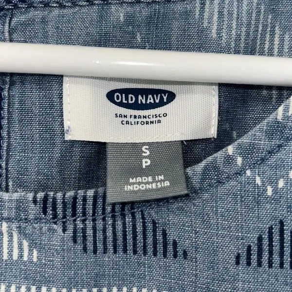 Old Navy Blue Cotton Dress(Size Small) - Image 7