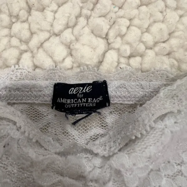 Aerie white lace strapless lace bra bralette XS Size A - Image 2