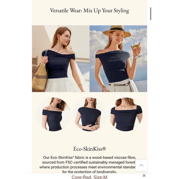 OGL MOVE Eco-SkinKiss® Multi-wear Versatile Necklines Bra Top - Red M New - Image 14