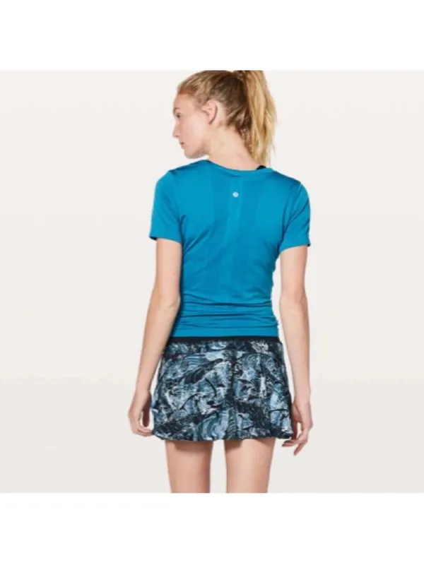 Lululemon‎ Play Off The Pleats Skirt Skort Eternal Wave Starlight Black Womens 8 - Image 13
