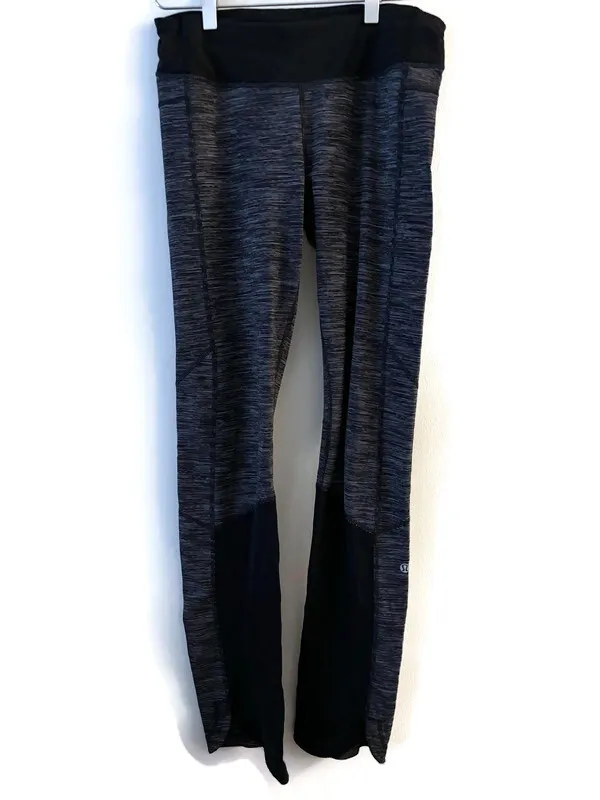 Lululemon gray and black heathered leggings size 8 - Image 2