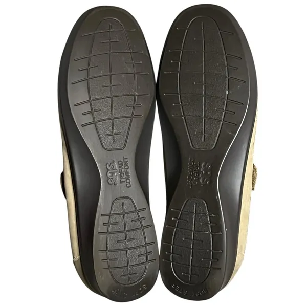 SAS Roamer‎ Shoes Womens 10 Beige Moccasin Leather Slip On Adjustable Comfort - Image 9