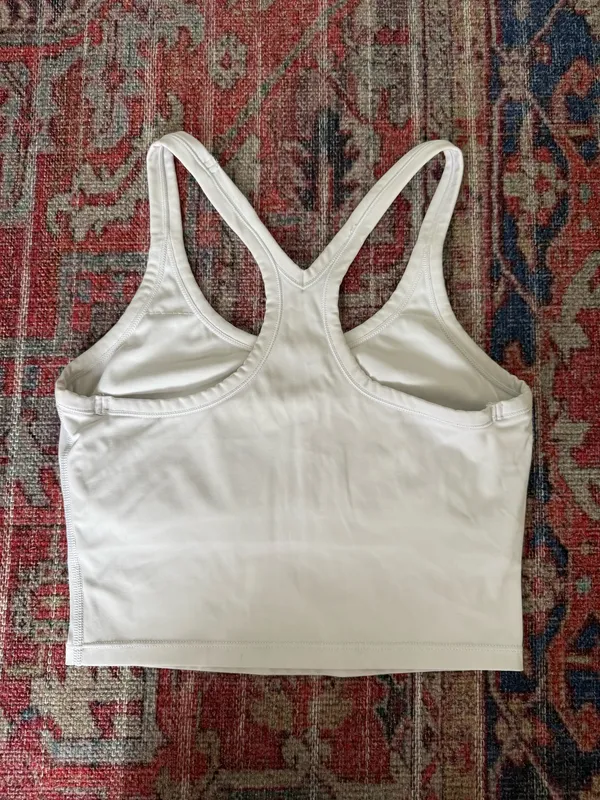 athletic razor back tank top White - Image 2