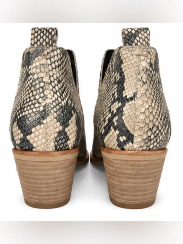 Dolce Vita Snakeskin Pointed Toe Cutout Ankle Booties Size 7.5 - Image 5