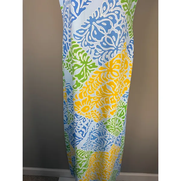 J. McLaughlin for Dillard's Floral‎ Maxi Dress Resort Coastal M - Image 4