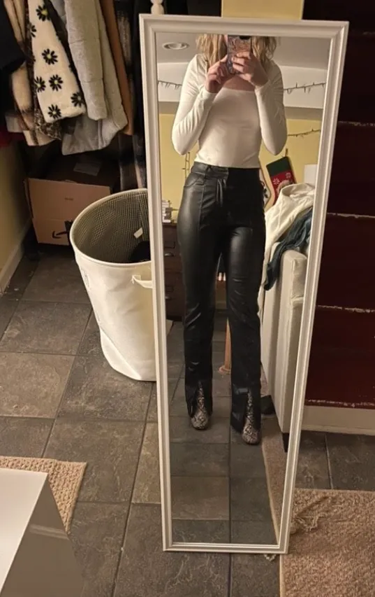 Leather Pants Black Size 26 - Image 3