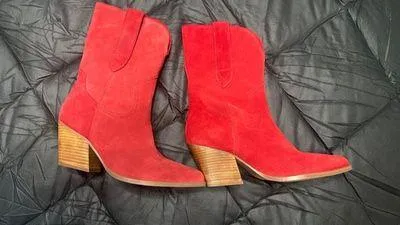 Red Suede Seychelles Line Dance Western Boots - Image 3