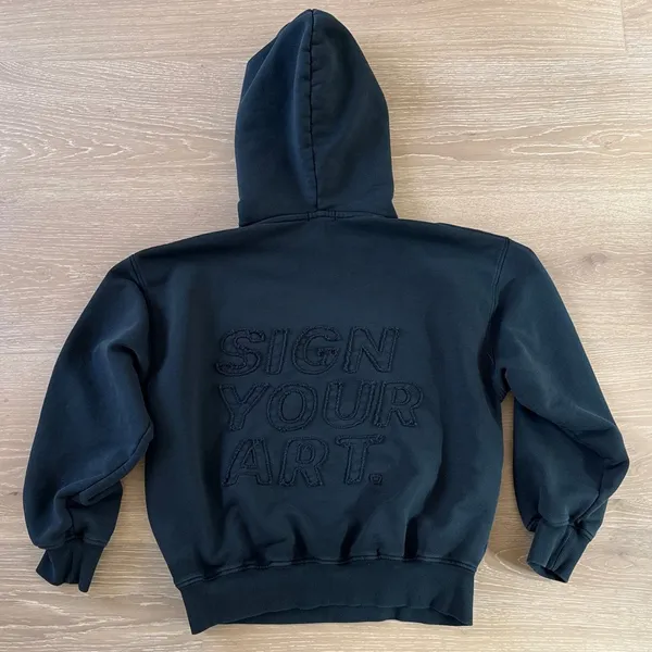 Coolway Logo Hoodies Size M in Wash Black - Image 6