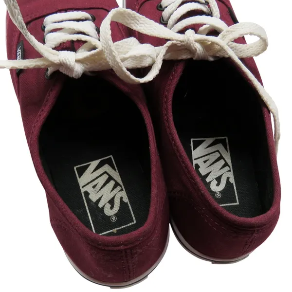 Vans Classic Low Top Skate Shoes Maroon Burgundy Sneakers Size 7.5 - Image 9
