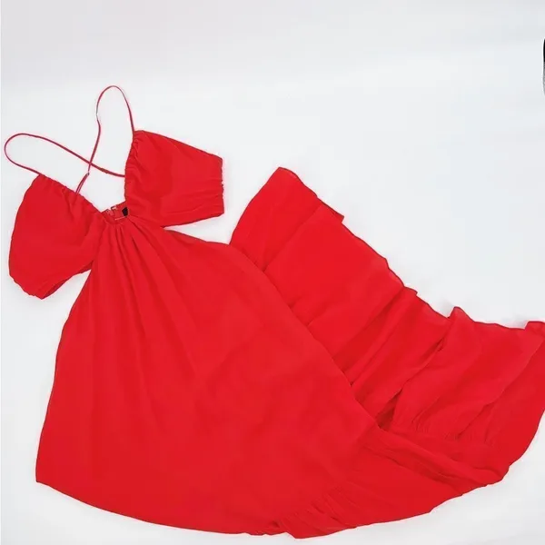 NWOT Nicole Miller Collection Cut Out‎ Maxi Dress L - Image 3