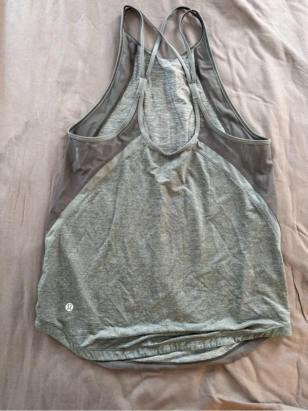 lululemon athletica Green and Gray Strappy Racerback Tank - Image 6